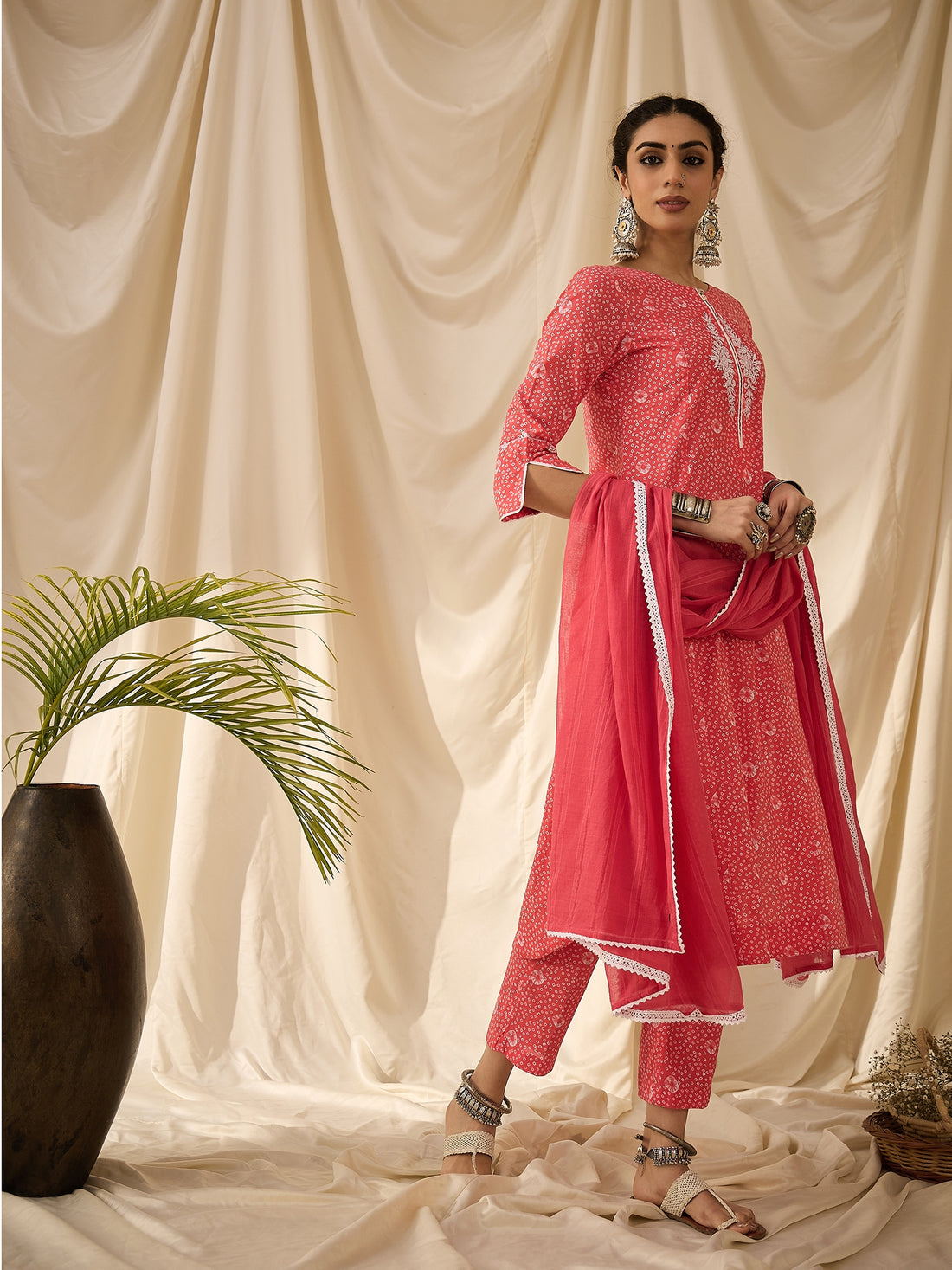 Ruby Printed kurta set with dupatta