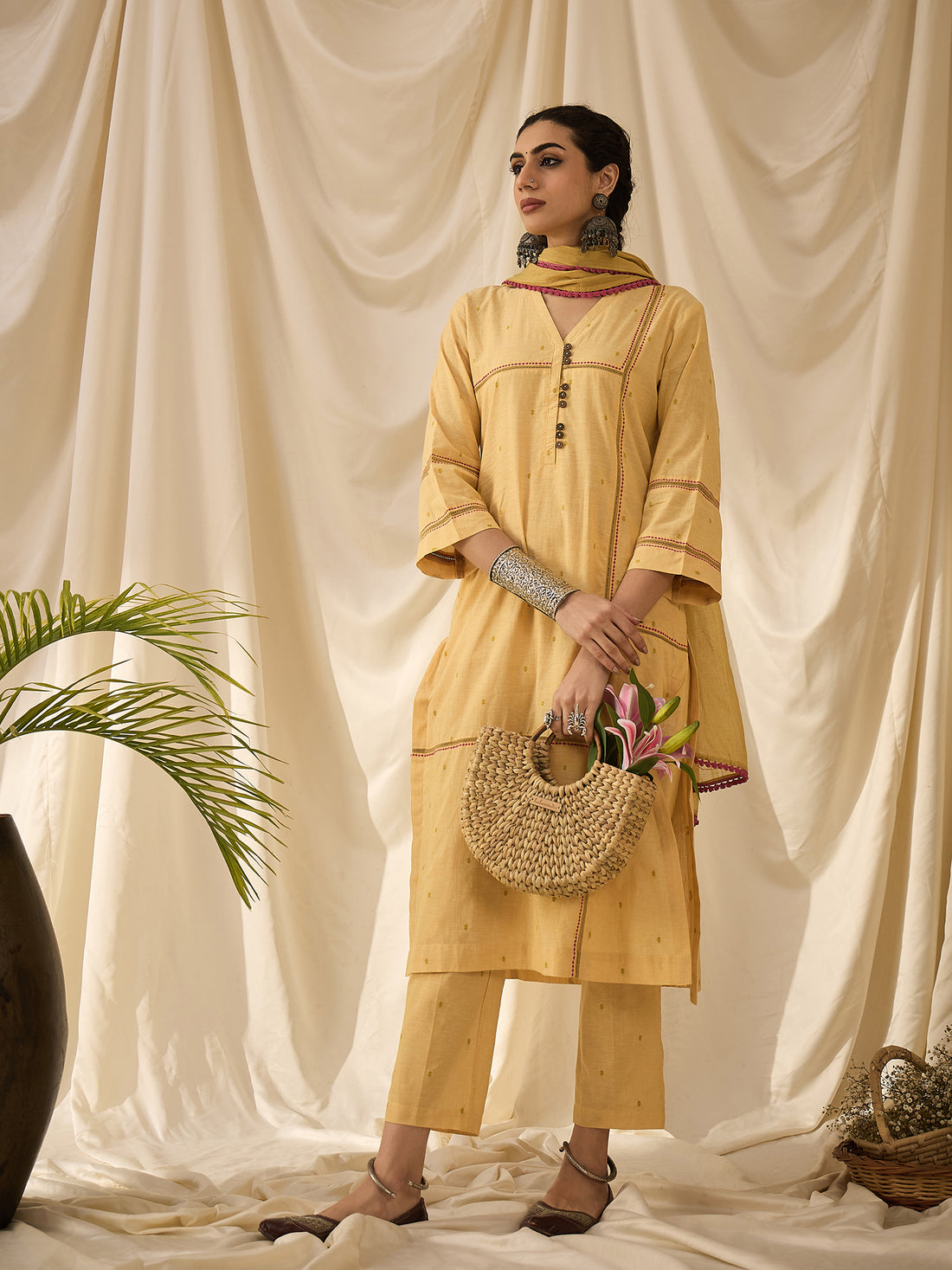 Mango Kurta Set With Dupatta