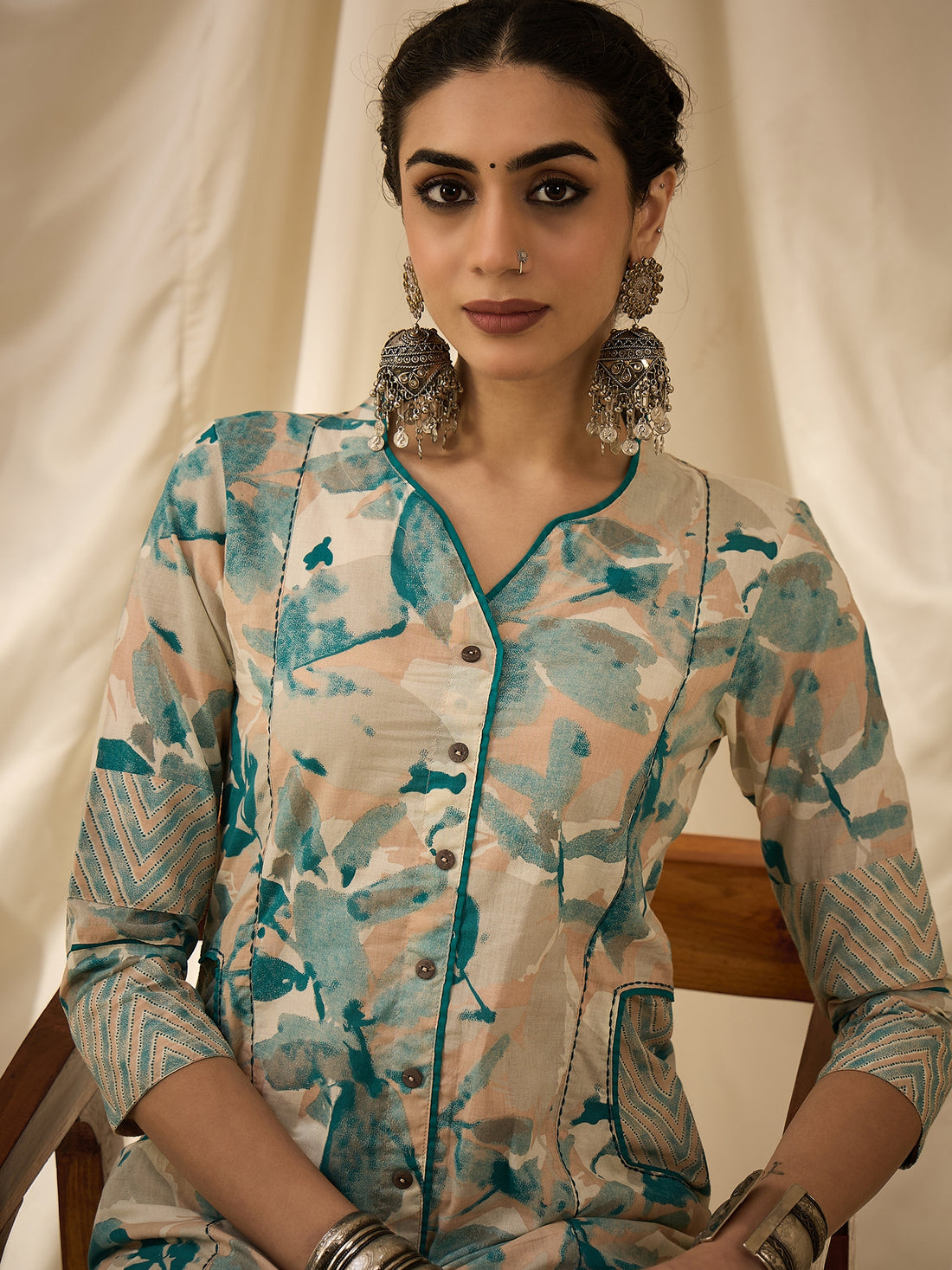 Firozi Printed Kurta Set