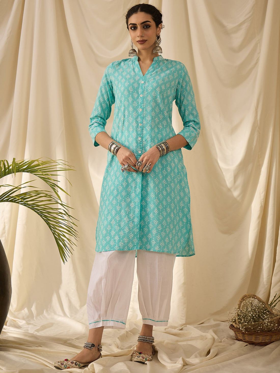 Firozi Printed Salwar Set