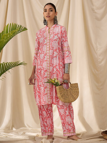 Pink Printed Salwar Set