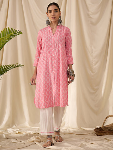 Pink Printed Salwar Set