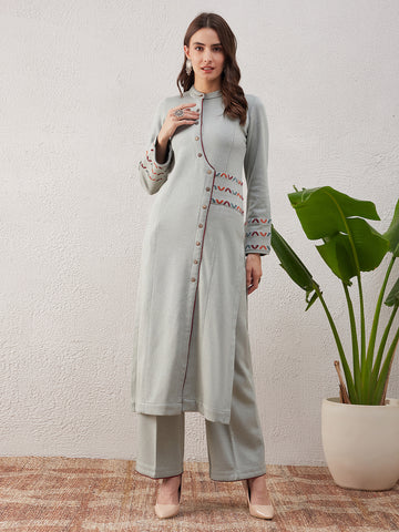 Ice Blue Kurta set