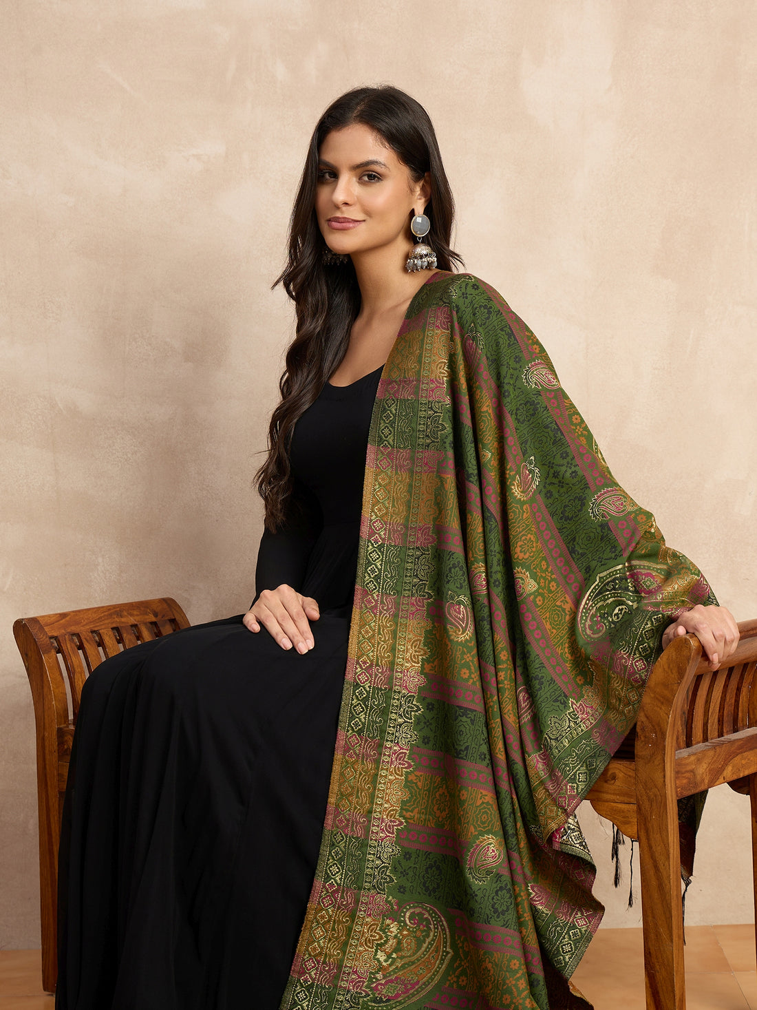 The Emerald Heritage Banarasi Silk Dupatta