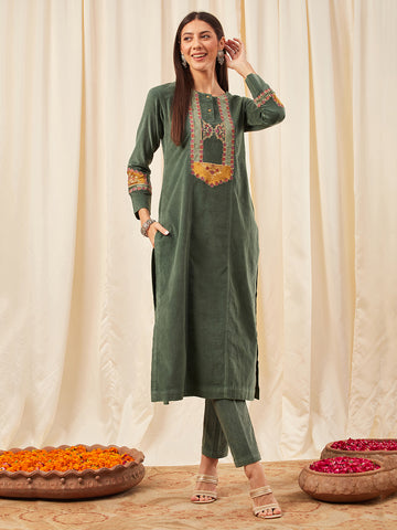 Rama Green Kurta Set