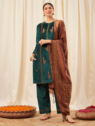 Teal Kurta Set with Dupatta