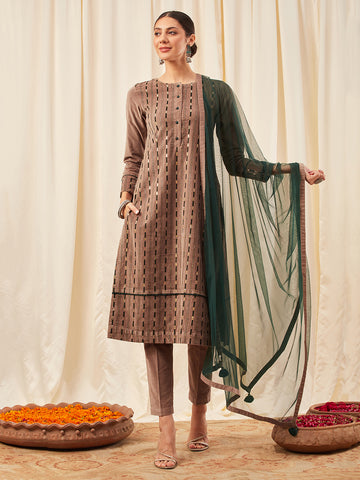 Mud Kurta Set with Dupatta