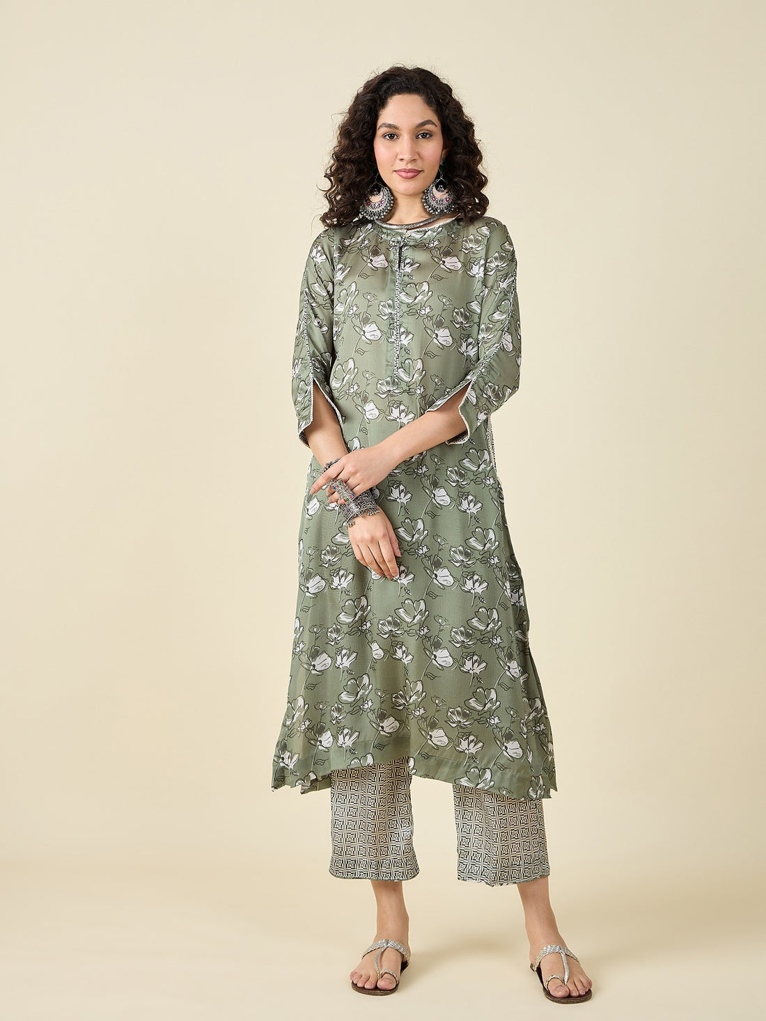 Green Kurta Set