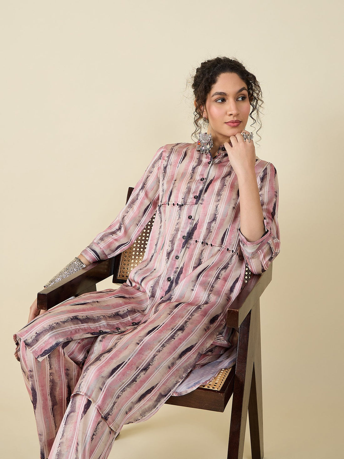 Striped Kurta Set