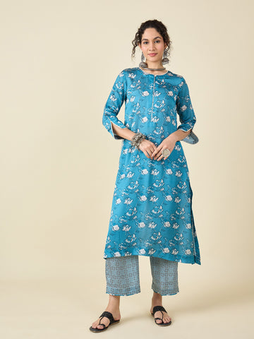 Ocean Blue Kurta Set