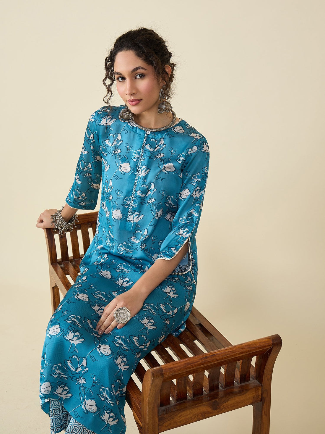 Ocean Blue Kurta Set