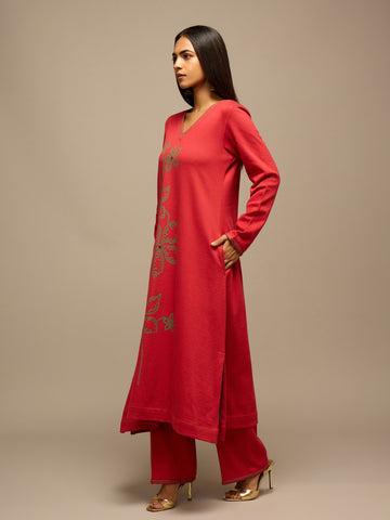 The Red Regal Kurta Set
