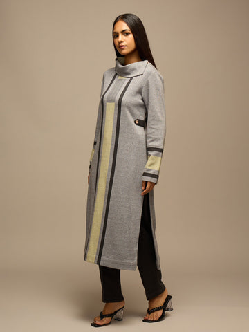 The Charcoal Stripe Luxe Kurta Set
