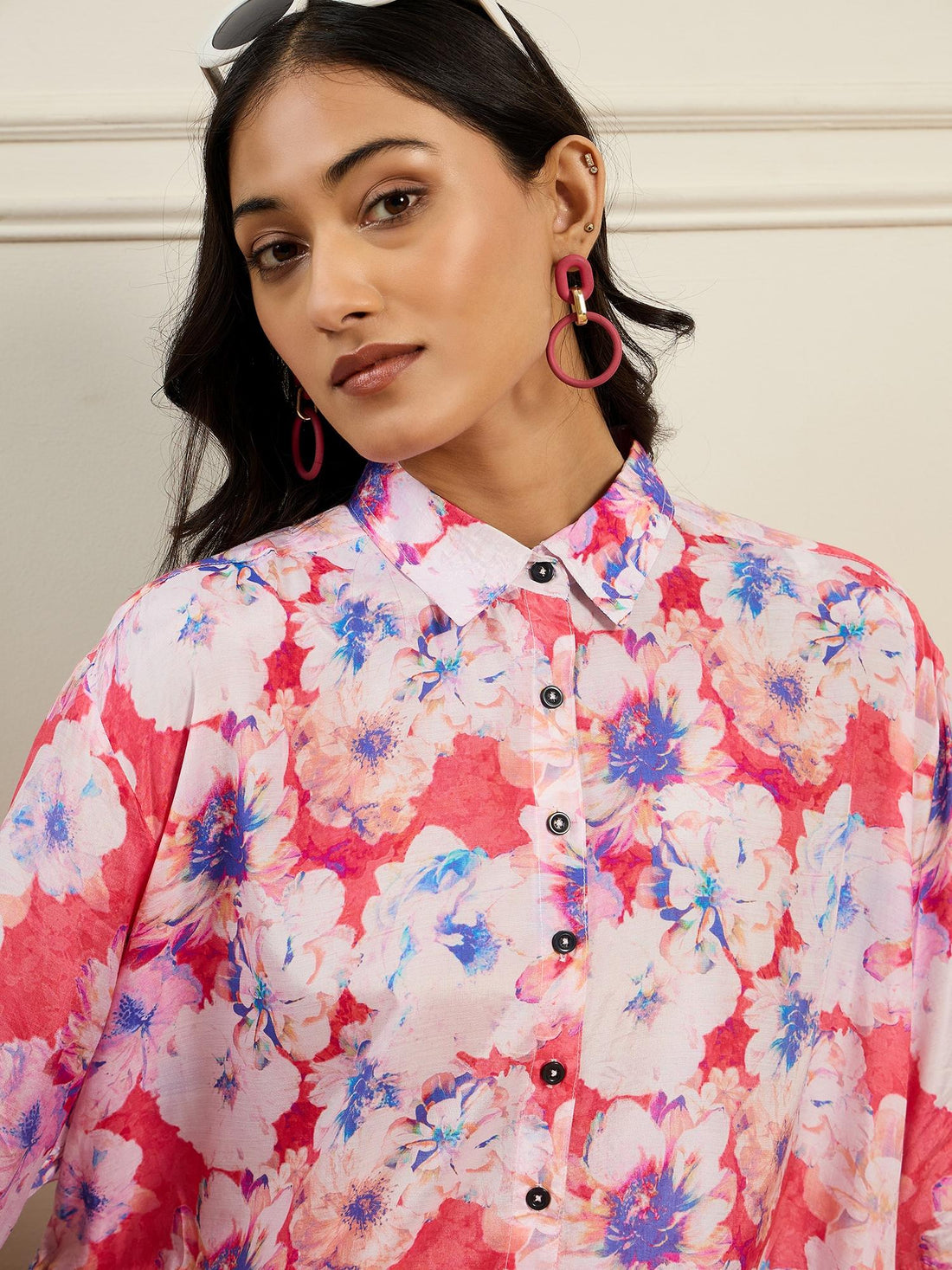 Pink Floral AntiFit Kurta Set