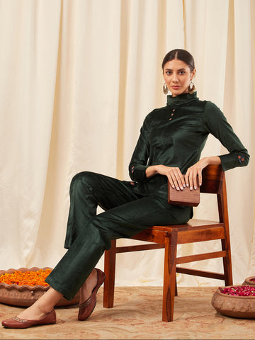 Emerald Green Velvet Co-ord Set