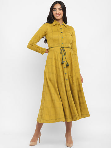 Mustard Woolen Middy