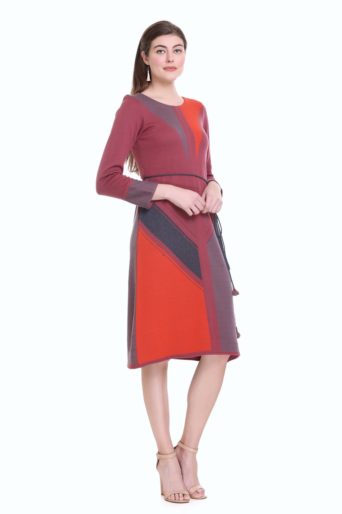 Rose Gold Woollen Dress