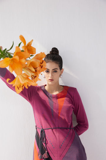 Rose Gold Woollen Dress