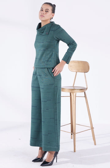 Bottle Green Woolen Co-ord Set
