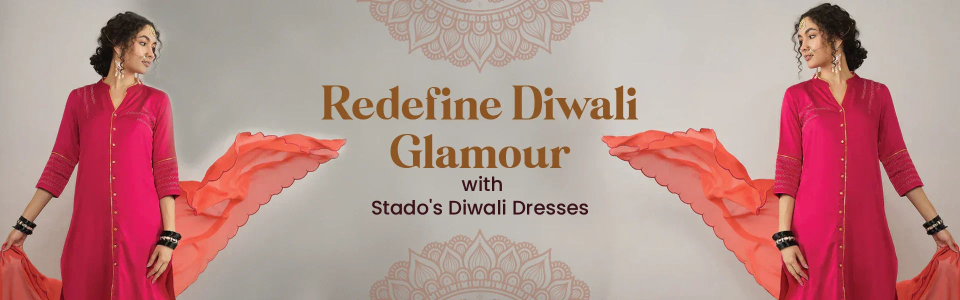 Redefine Diwali Glamour with Stado's Diwali Dresses