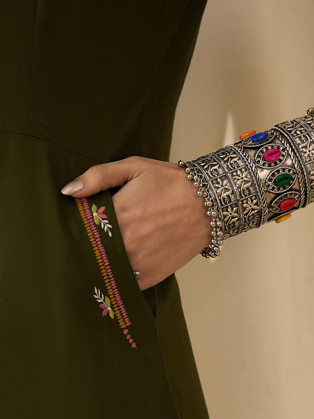 Mehandi Green Kurta Set