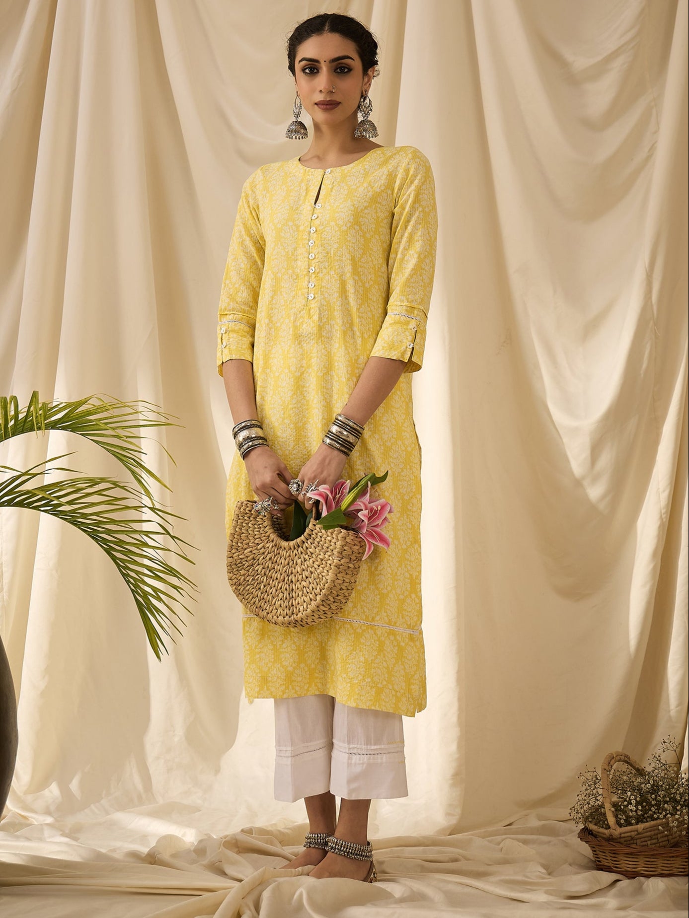 Yellow Kurti Set