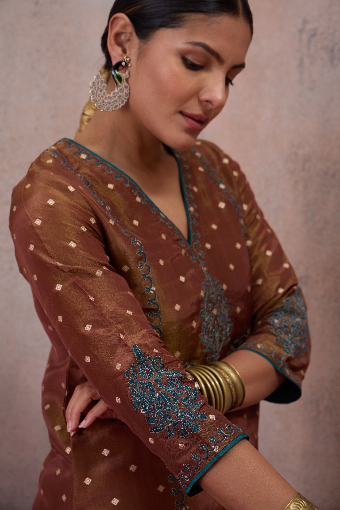 The Burnished Sienna Embroidered Co-ord Set