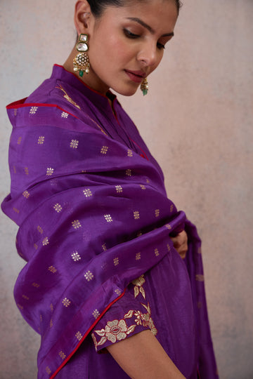 The Royal Orchid Embroidered Kurta Set
