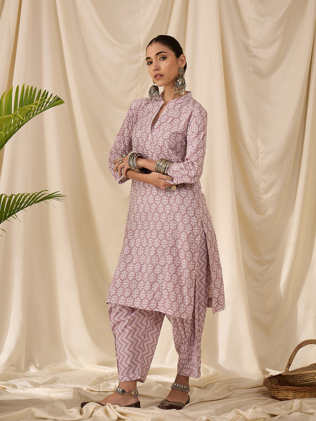 Lilac Printed Salwar Set
