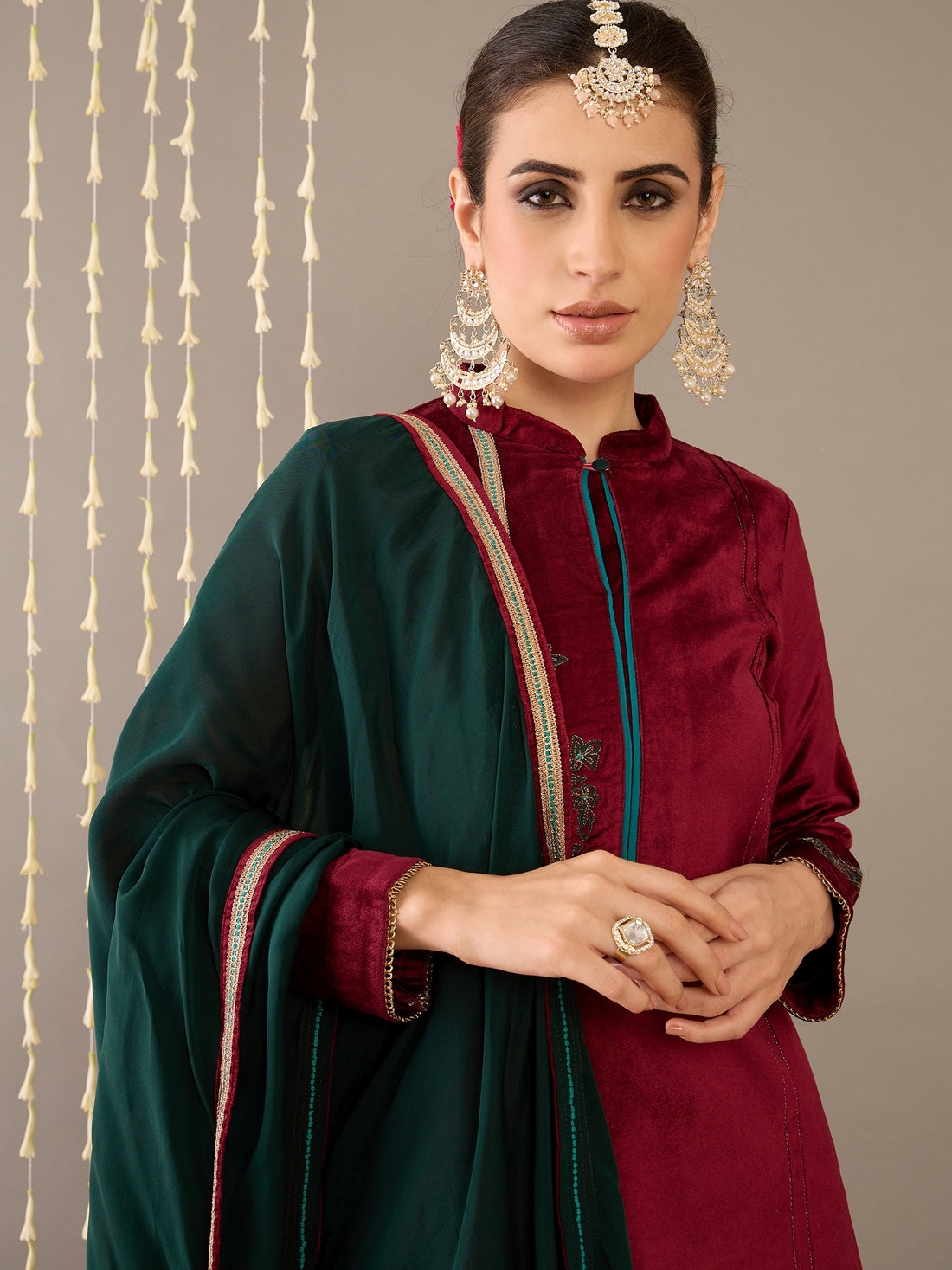 Zarreen Velvet Kurta Set with Dupatta