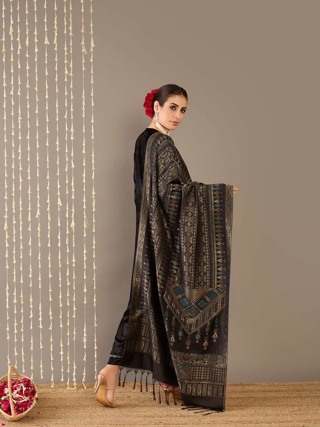 Black Kurta Set with Dupatta