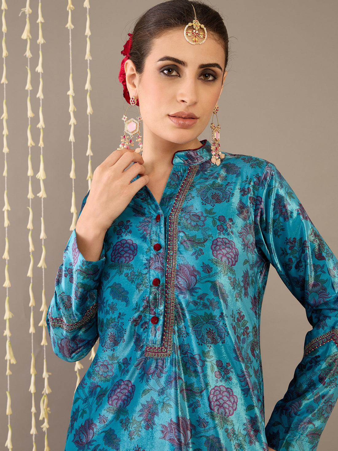 Elysian Blue Kurta Set with Salwar