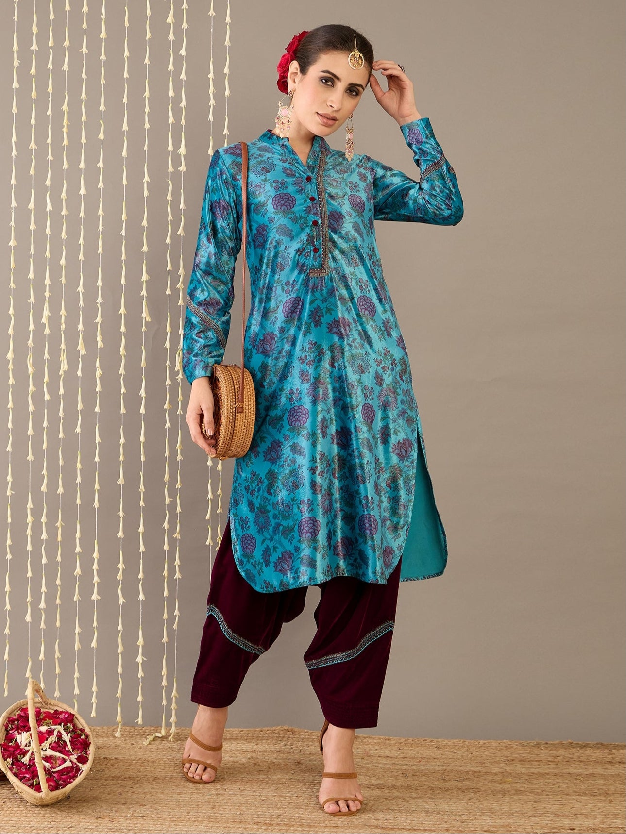 Elysian Blue Kurta Set with Salwar