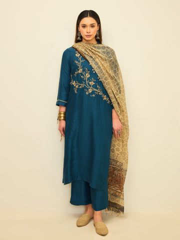 The Teal Heritage Kurta Set