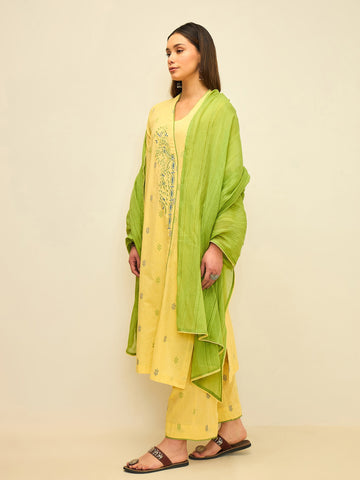 The Sunlit Cotton Kurta Set with Dupatta
