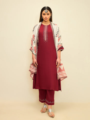 The Crimson Craft Kurta Set with Dupatta