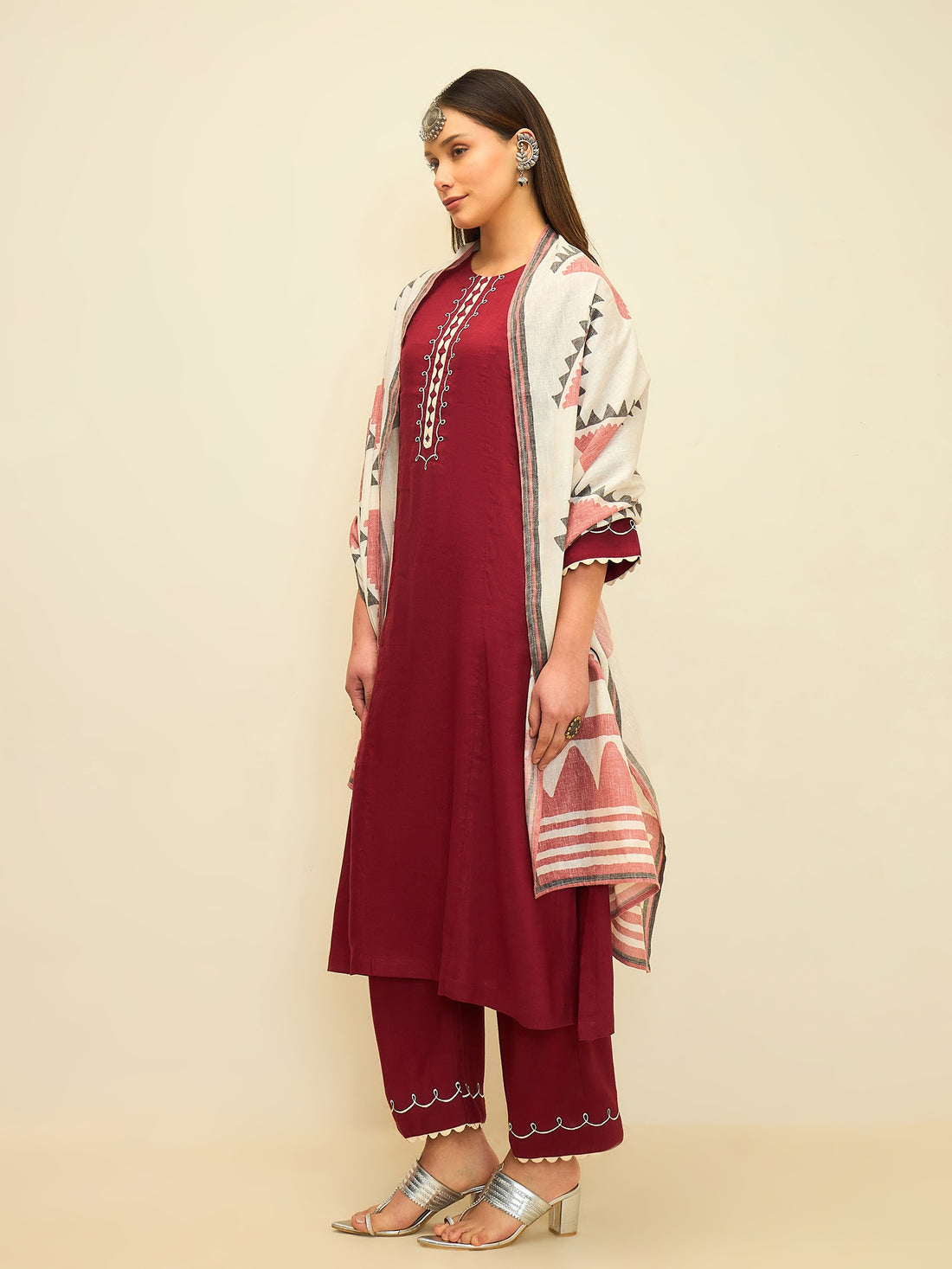 The Crimson Craft Kurta Set with Dupatta