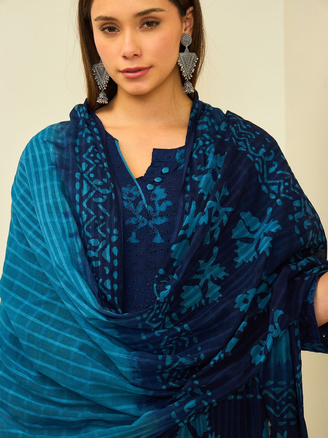 The Midnight Bloom Kurta Set with Dupatta