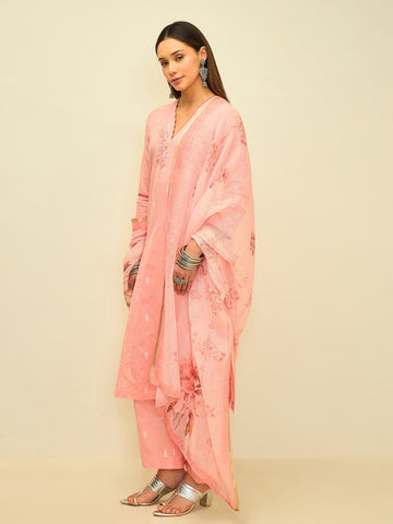 The Blush Loom Kurta Set with Dupatta