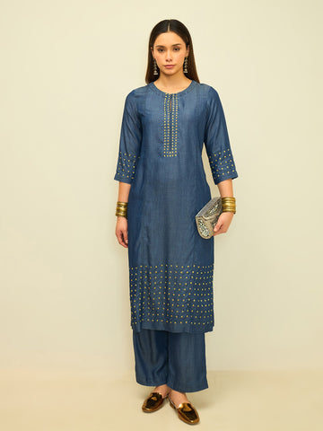 The Indigo Stud Kurta Set
