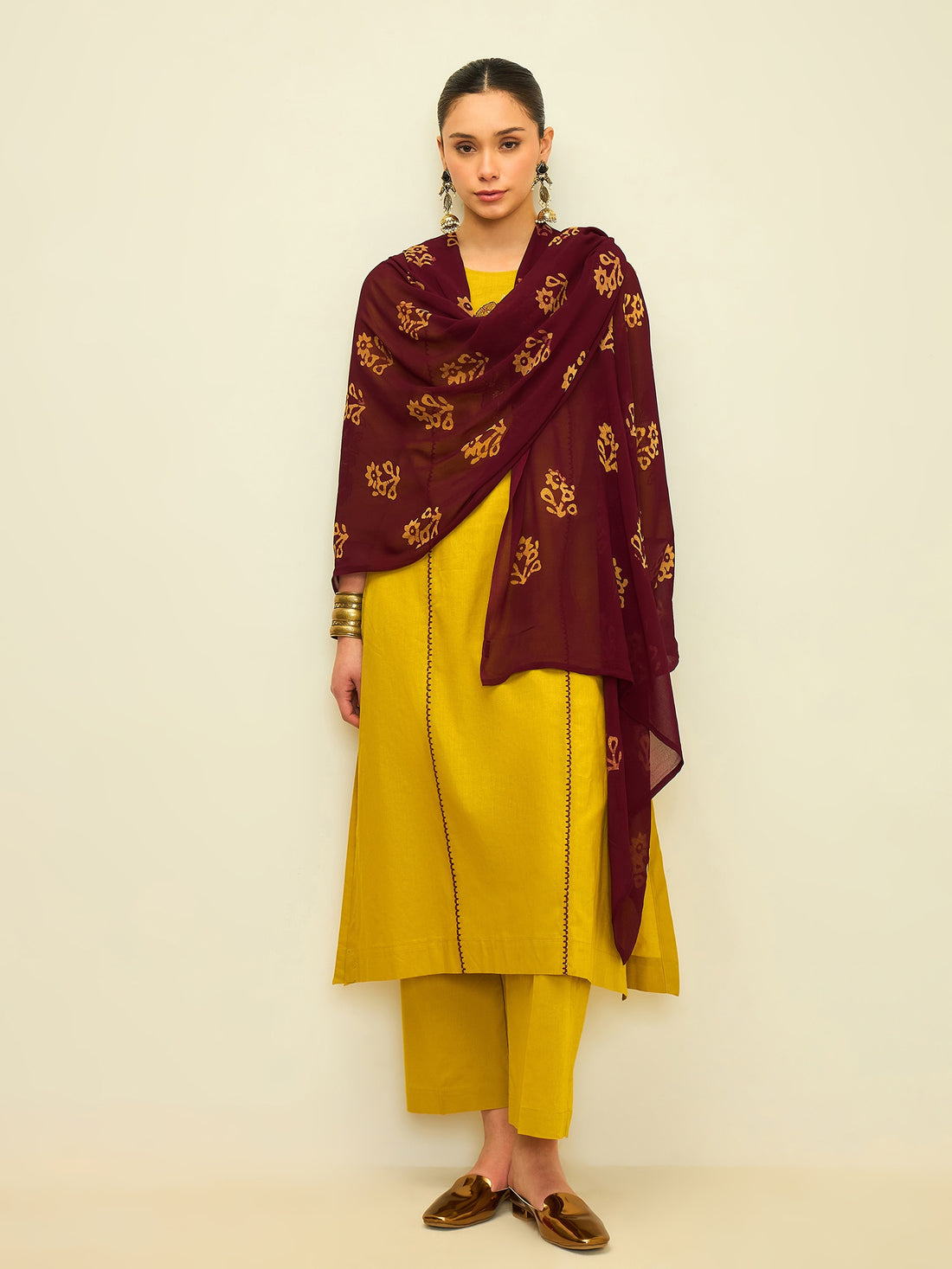 The Marigold Muse Kurta Set with Dupatta