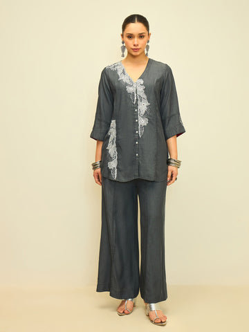 The Charcoal Lace Denim Co-Ord