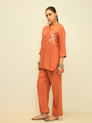The Saffron Ease Linen Co-Ord Set