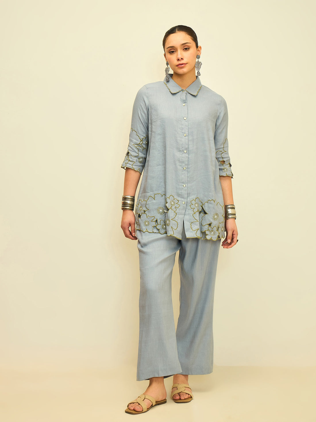 The Mist Bloom Linen Co-Ord Set