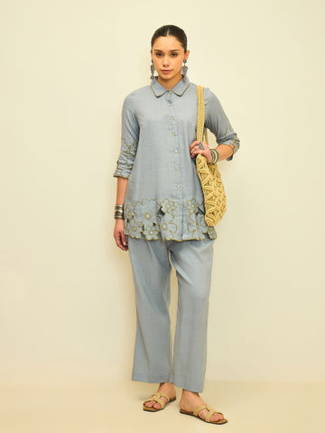 The Mist Bloom Linen Co-Ord Set