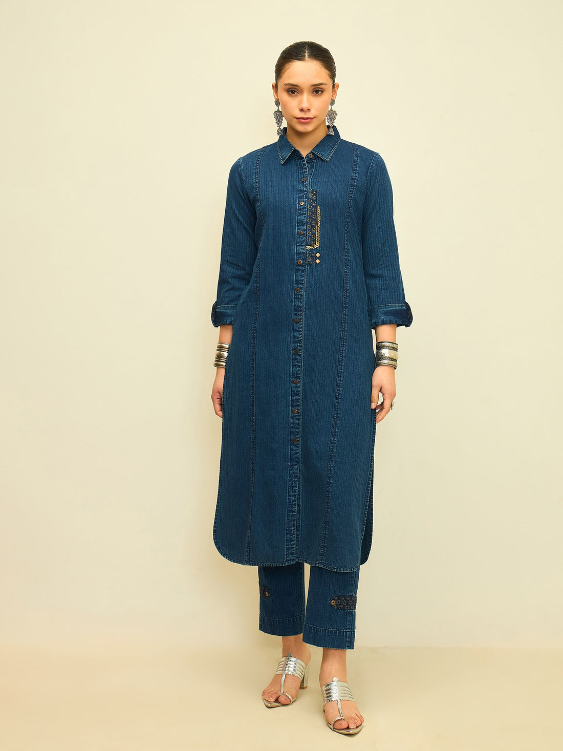 The Blue Hour Denim Kurta Set