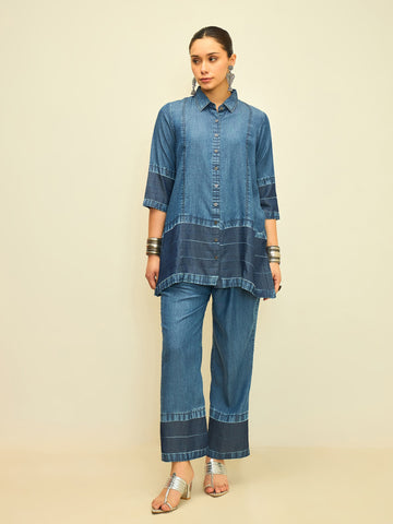 The Contrast Panel Denim Set