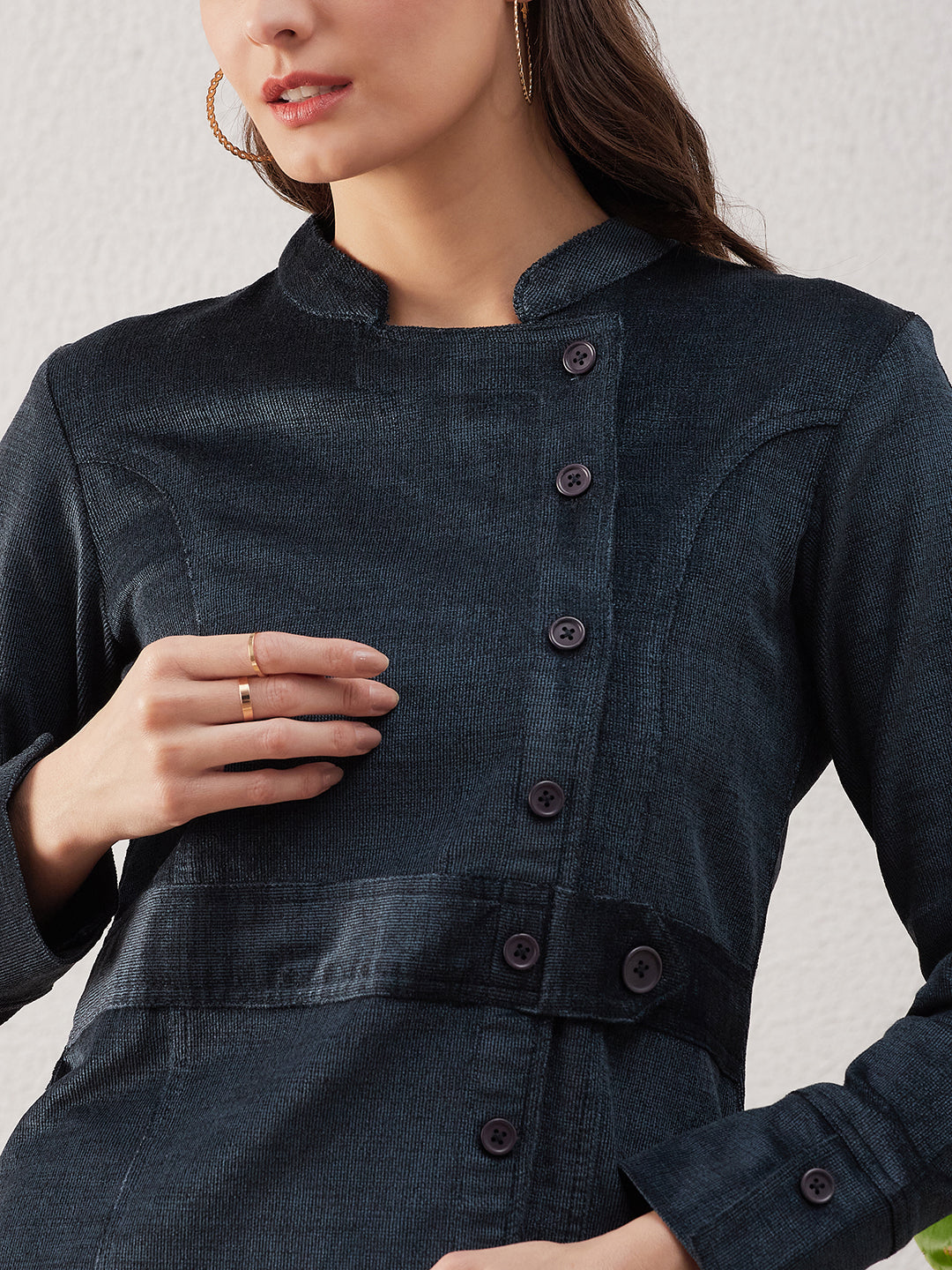 Oxford Blue Velvet Co-ord Set