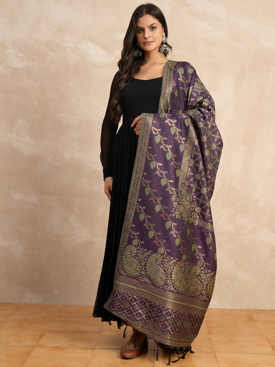 The Royal Purple Banarasi Silk Dupatta
