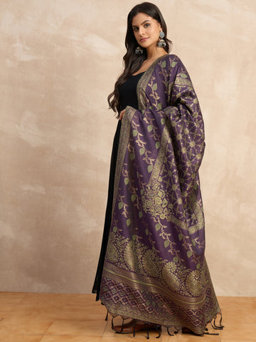 The Royal Purple Banarasi Silk Dupatta